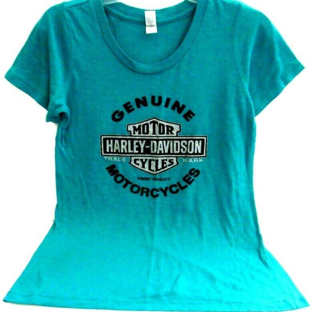 T-shirt Harley Davidson Blue Burnout Summer